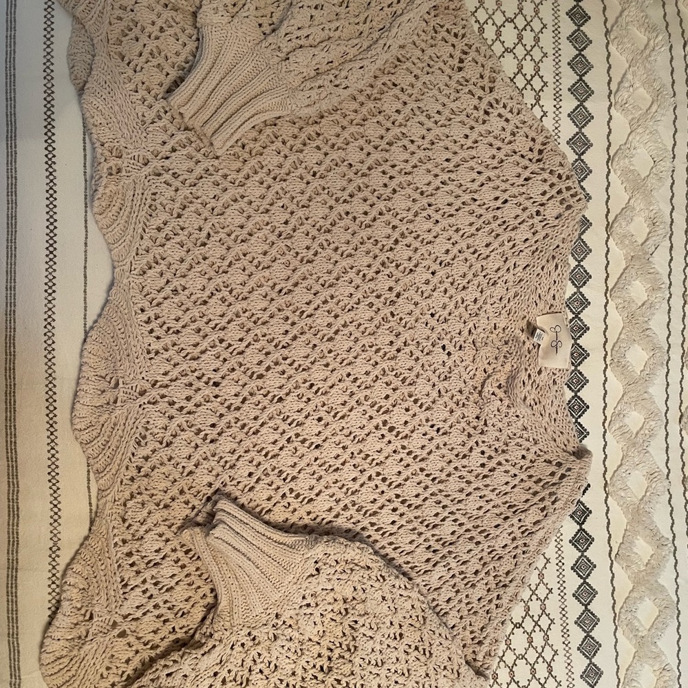 Jessica Simpson Crochet Poncho Sweater